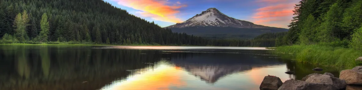 Mt. Hood reflected in Trillium Lake, Oregon